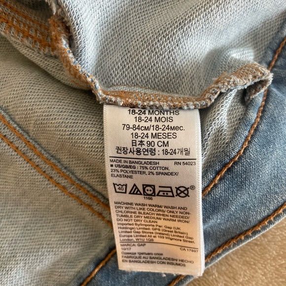 GAP Baby Denim Button Jacket - Size 18-24 - Picture 10 of 10